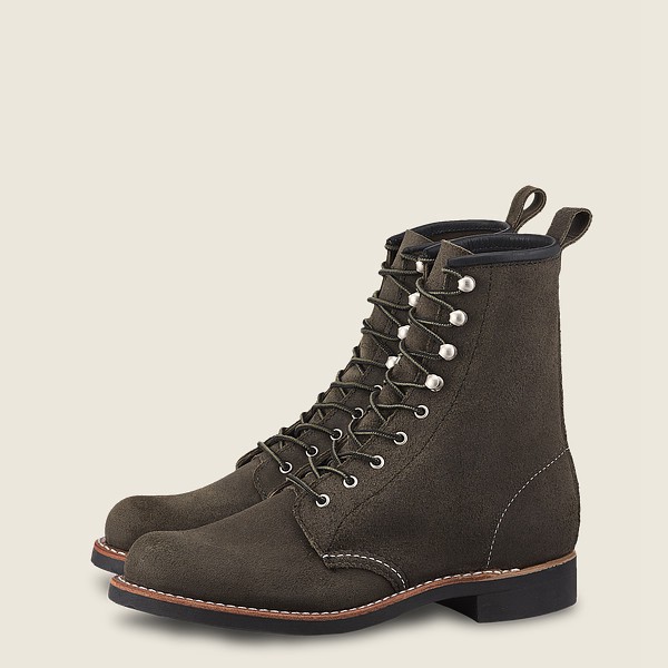 Red Wing Womens Silversmith - Short Acampo Leather - Heritage Boots Dark Grey - 4072OURIV